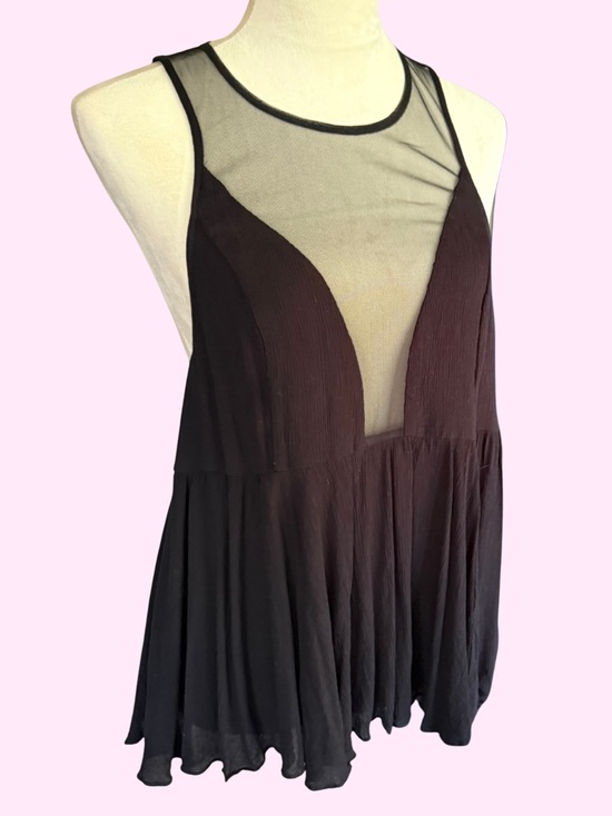 Intimately By Free People Tops - Intimately by Free People Black Marble Tank Top - S - Mesh Cutout